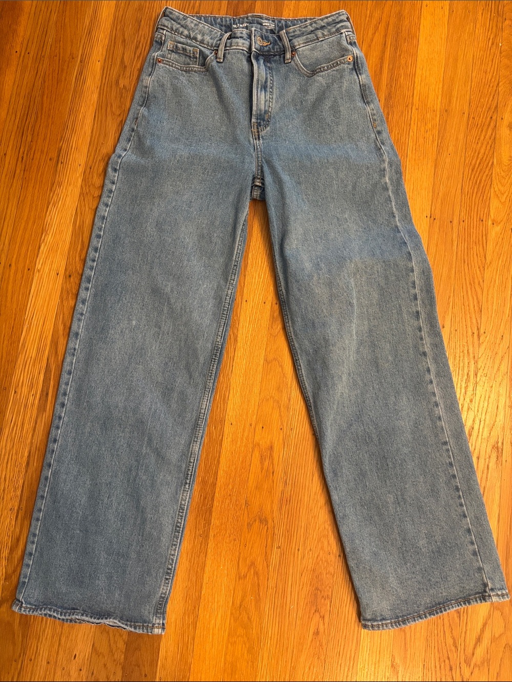 Old Navy Men's Straight-Leg Jeans in Light Blue Denim